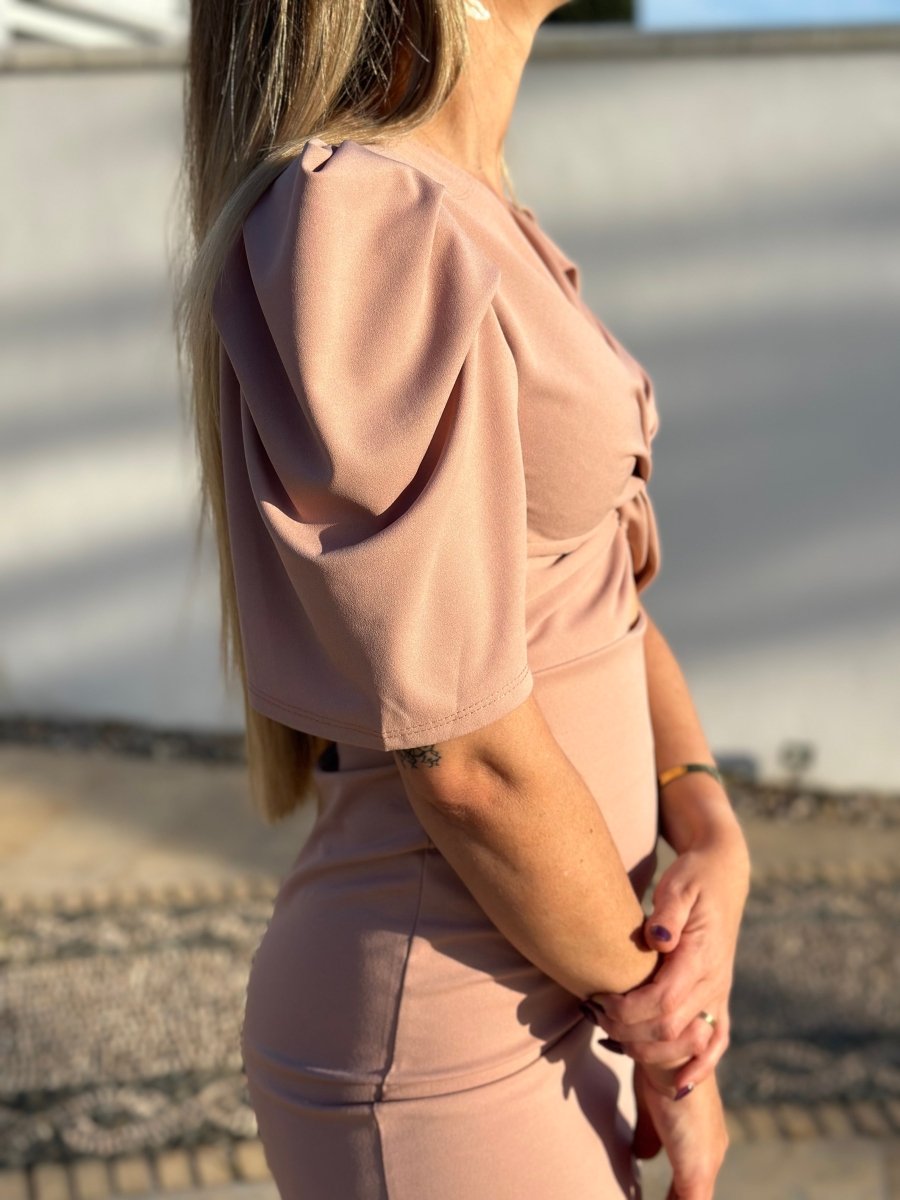 Vestido de fiesta nudo en el pecho - Lamaflè